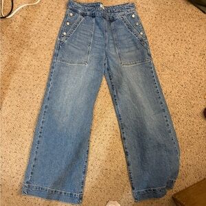 Roxy Denim Flare Jeans with Button Detail ⚡️